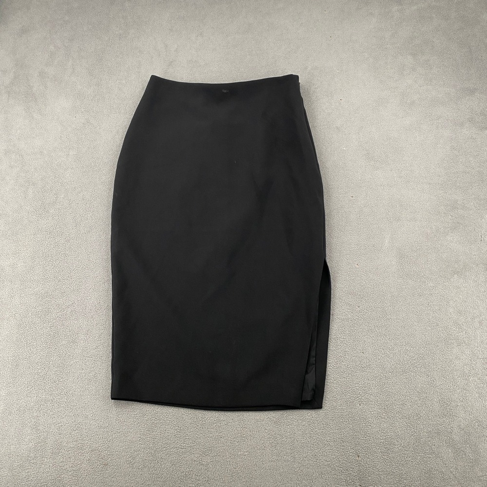 Express Womens Black High Waisted Pencil Skirt Side Slit NWT Size 4 07860362